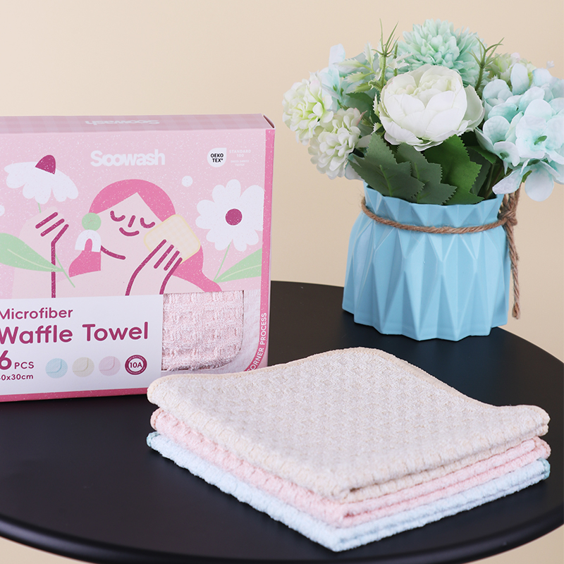 Microfiber waffle towel