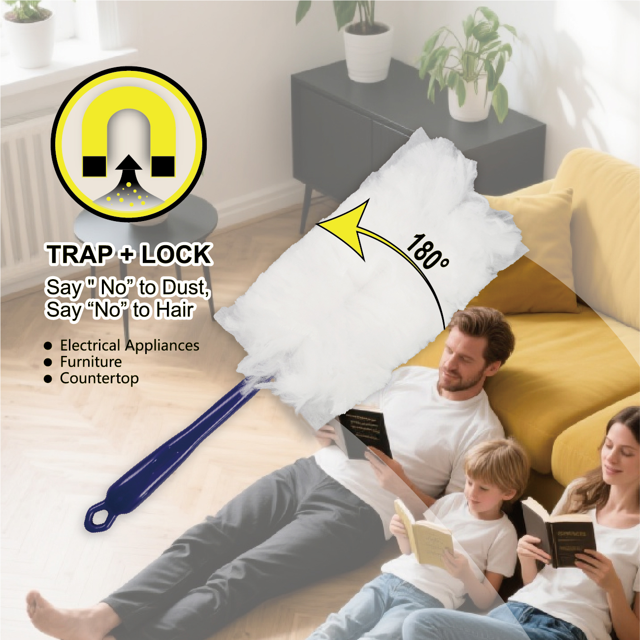 Fluffy Duster  (5refills + 1handle)